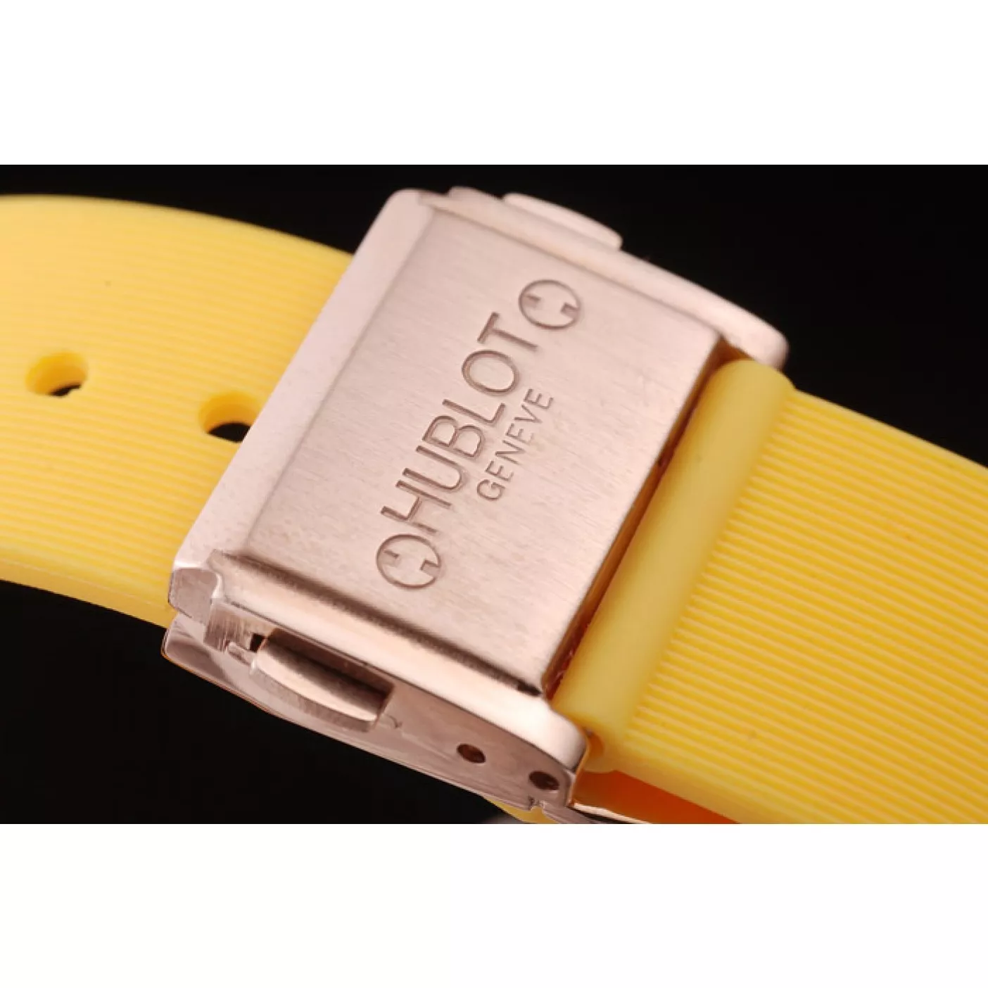 Rolex copies cheap Hublot Big Bang Yellow Strap White Dial Watch 98068 0127