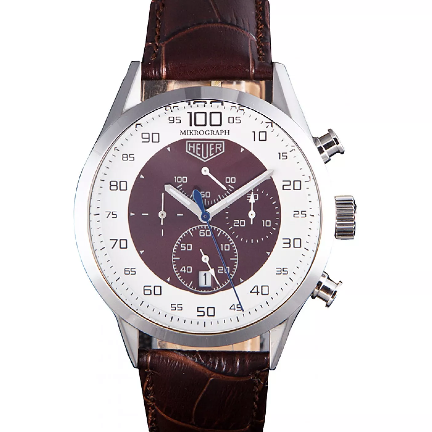 Tag Heuer Carrera Mikrograph Limited Edition Brown Leather Strap 7916 0123