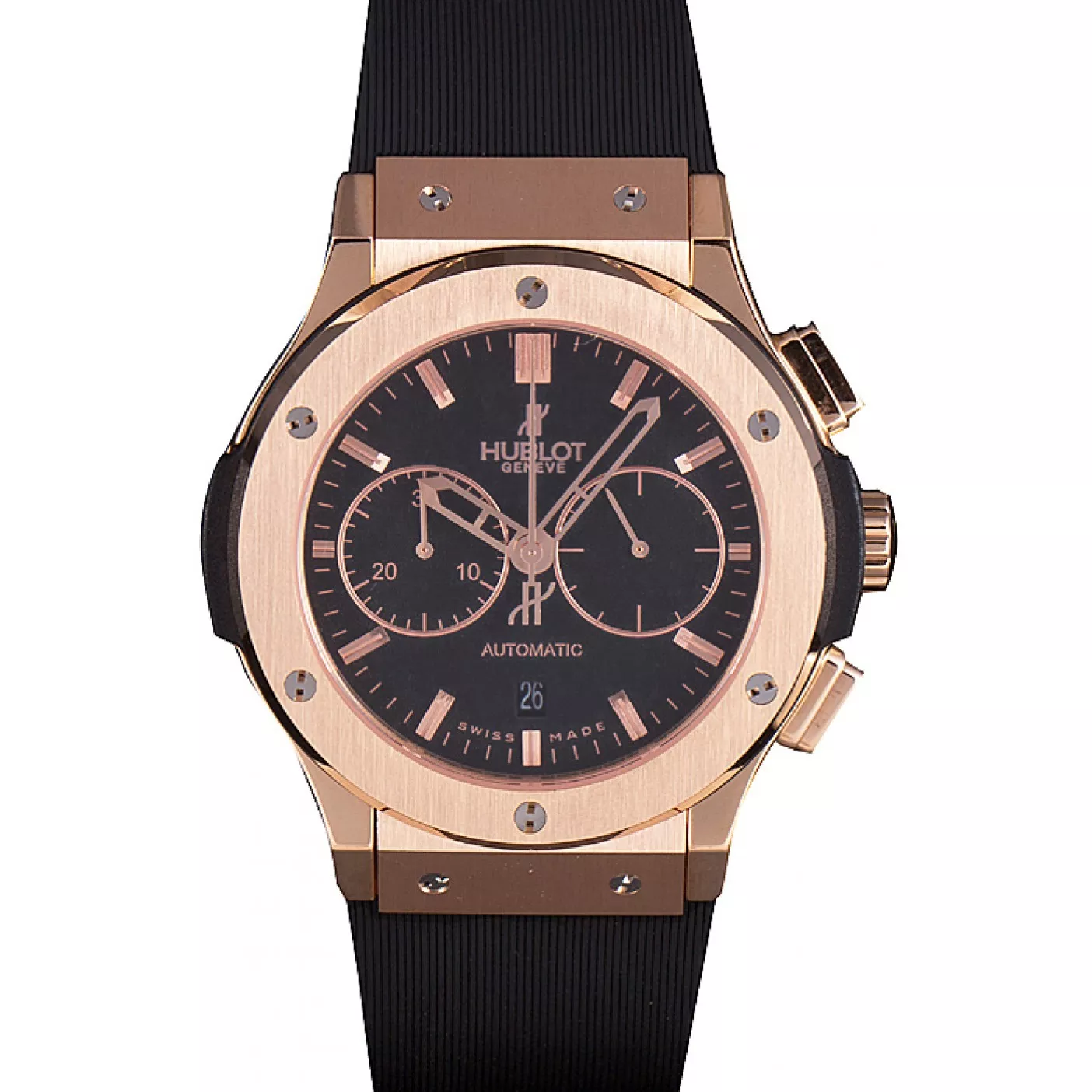 Swiss Hublot Classic Fusion Black Dial Rose Gold shb08 621401 0117