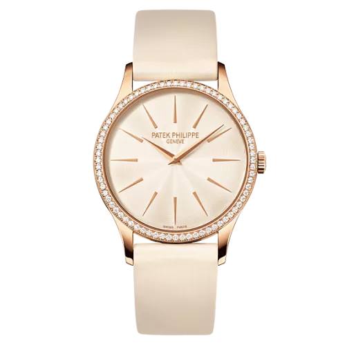 AAA Replica Patek Philippe Calatrava Rose Gold Pearly White Watch 4897R-010 0118