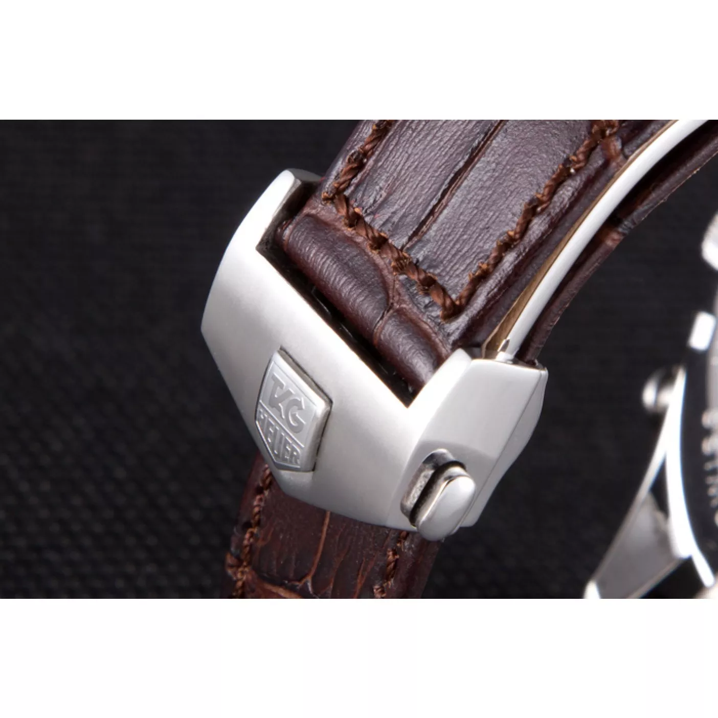 Good copy rolex watches Tag Heuer Carrera Mikrograph Limited Edition Brown Leather Strap 7916 0123