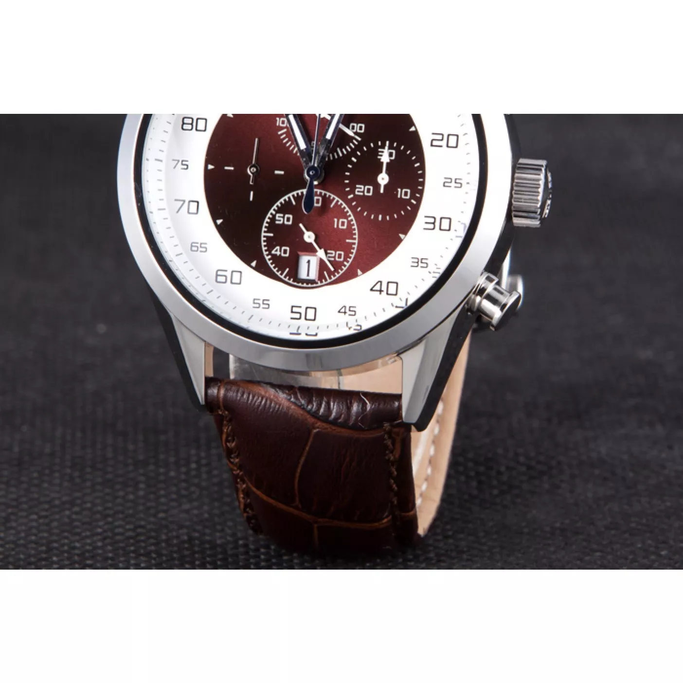 Good copy rolex watches Tag Heuer Carrera Mikrograph Limited Edition Brown Leather Strap 7916 0123