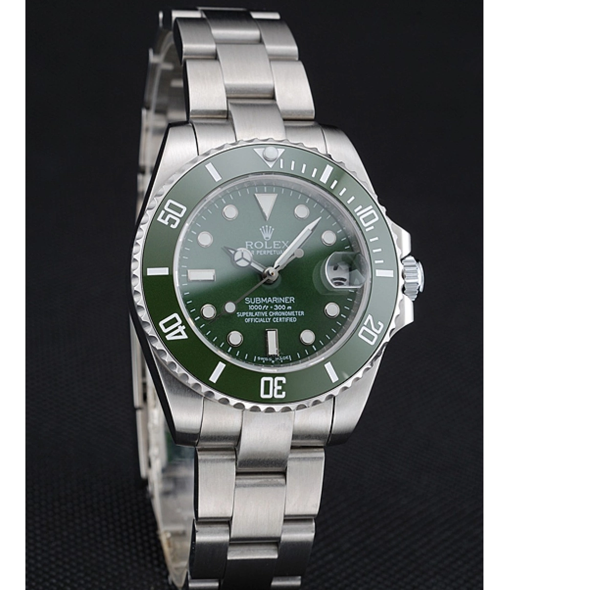 Rolex aaa copy Stainless Green Submariner Bracelet Steel Dial 1454151 Rolex 0217