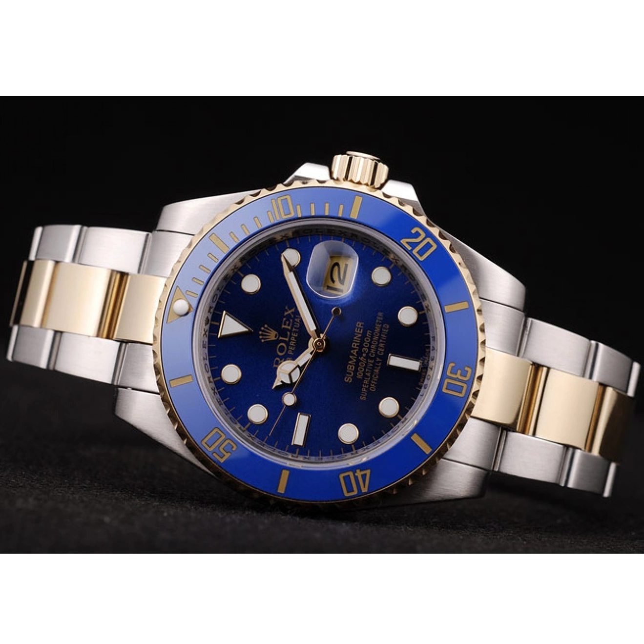 Rolex aaa copy Bezel 98230 Blue Dial Submariner Blue Rolex 0225