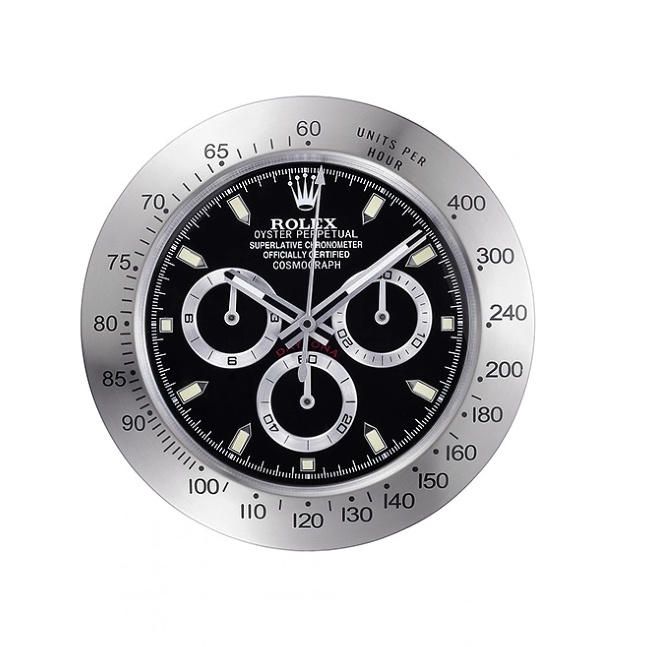 Rolex aaa copy Silver-Black Cosmograph Daytona Rolex 621909 Clock Wall 0221