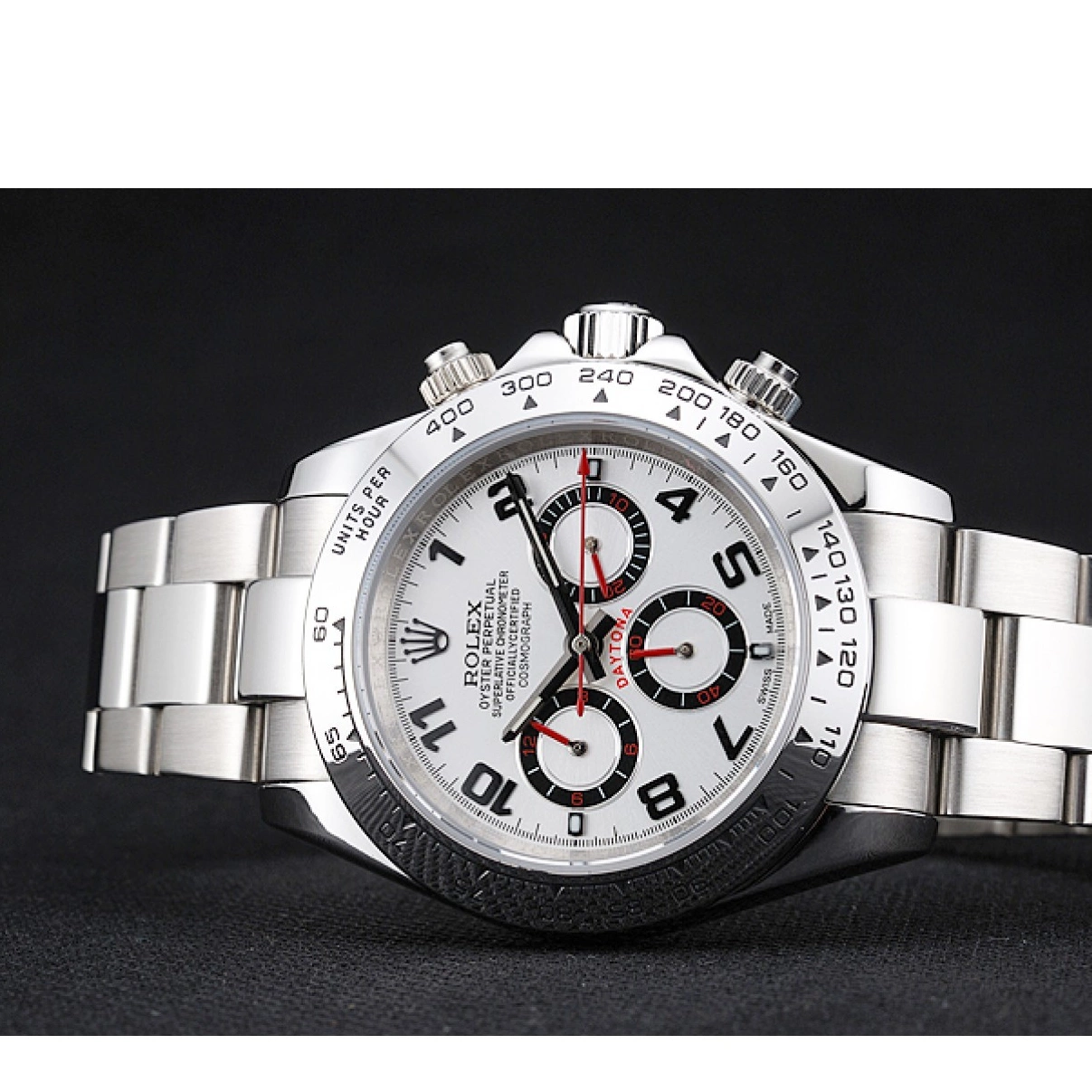 Rolex copies cheap 1454242 White Bezel Dial Cosmograph Steel Daytona White Stainless Rolex 0210