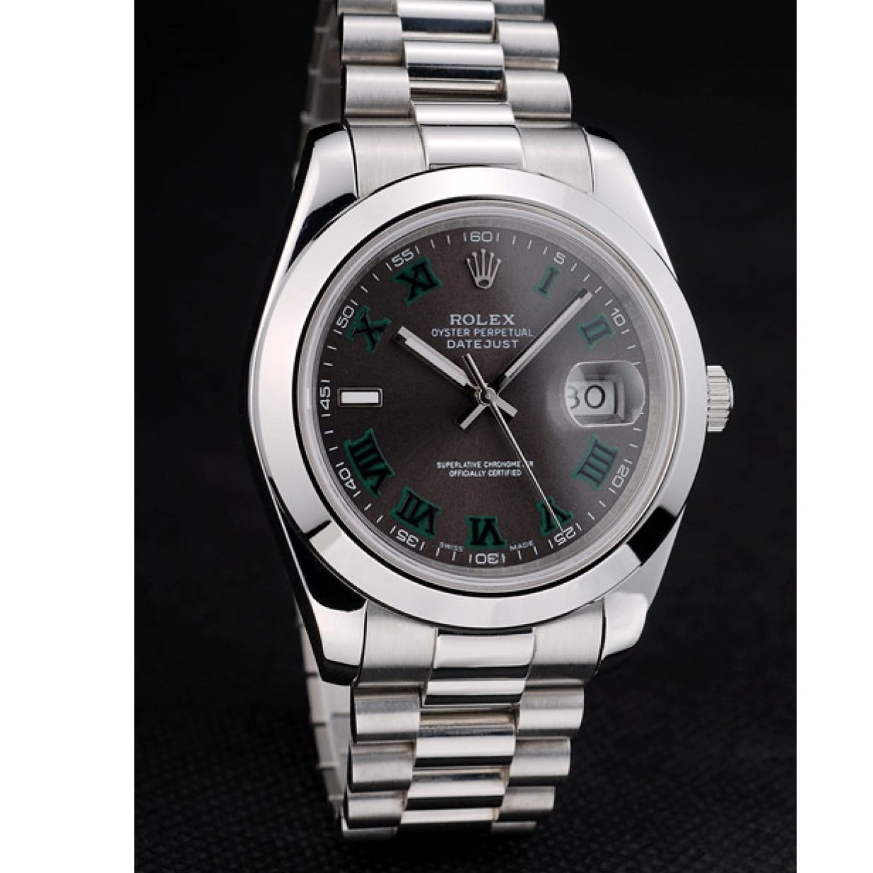 Good copy rolex watches Bezel DateJust Grey 42000 Polished Dial Rolex Stainless Steel Swiss 0223