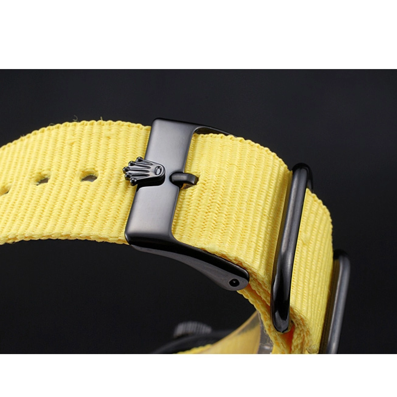 AAA replica watch Rolex Strap Bamford 621999 Nylon Yellow Milgauss 0209