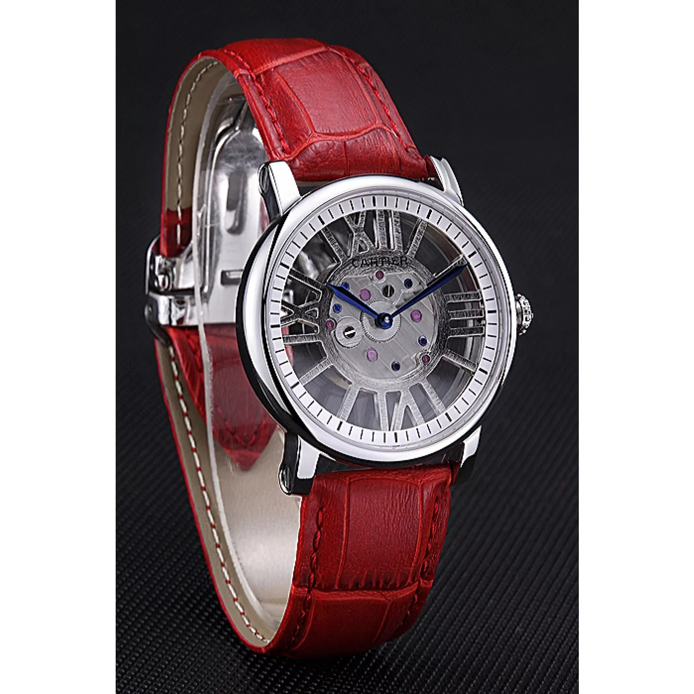 AAA replica watch Cartier Rotonde Skeleton Flying Tourbillon Red 621967 0204