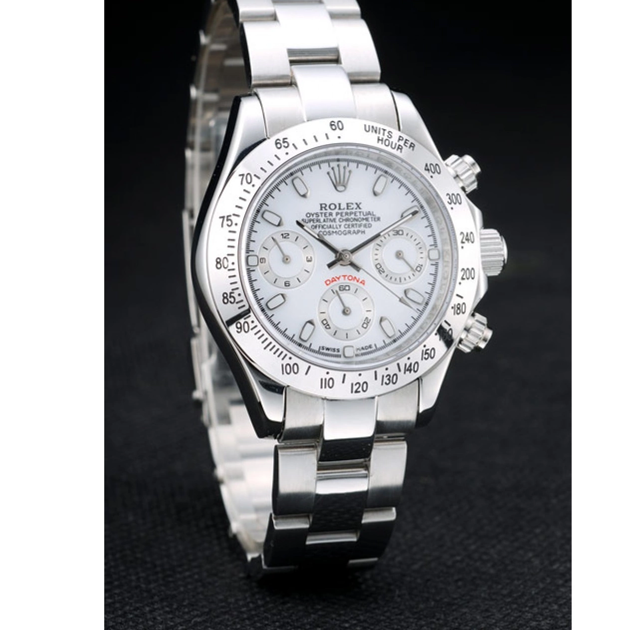 AAA replica watch Tachymeter White Dial Lady Rolex Daytona Stainless Case Steel 0215