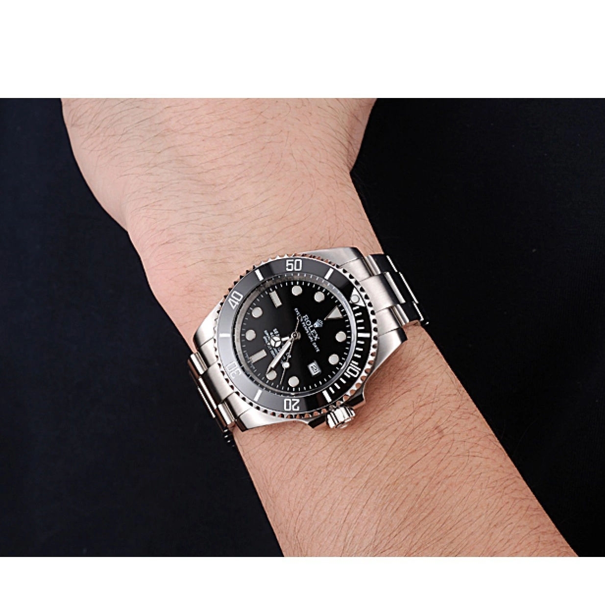 AAA replica watch Rolex Steel 622837 Stainless Dial And Bracelet Case Black Dwellerr Sky 0209