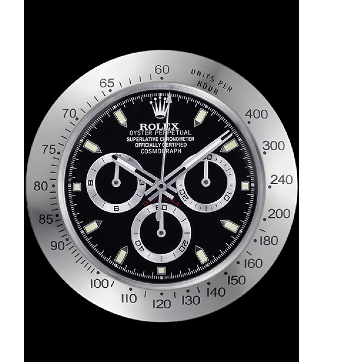 Rolex aaa copy Silver-Black Cosmograph Daytona Rolex 621909 Clock Wall 0221