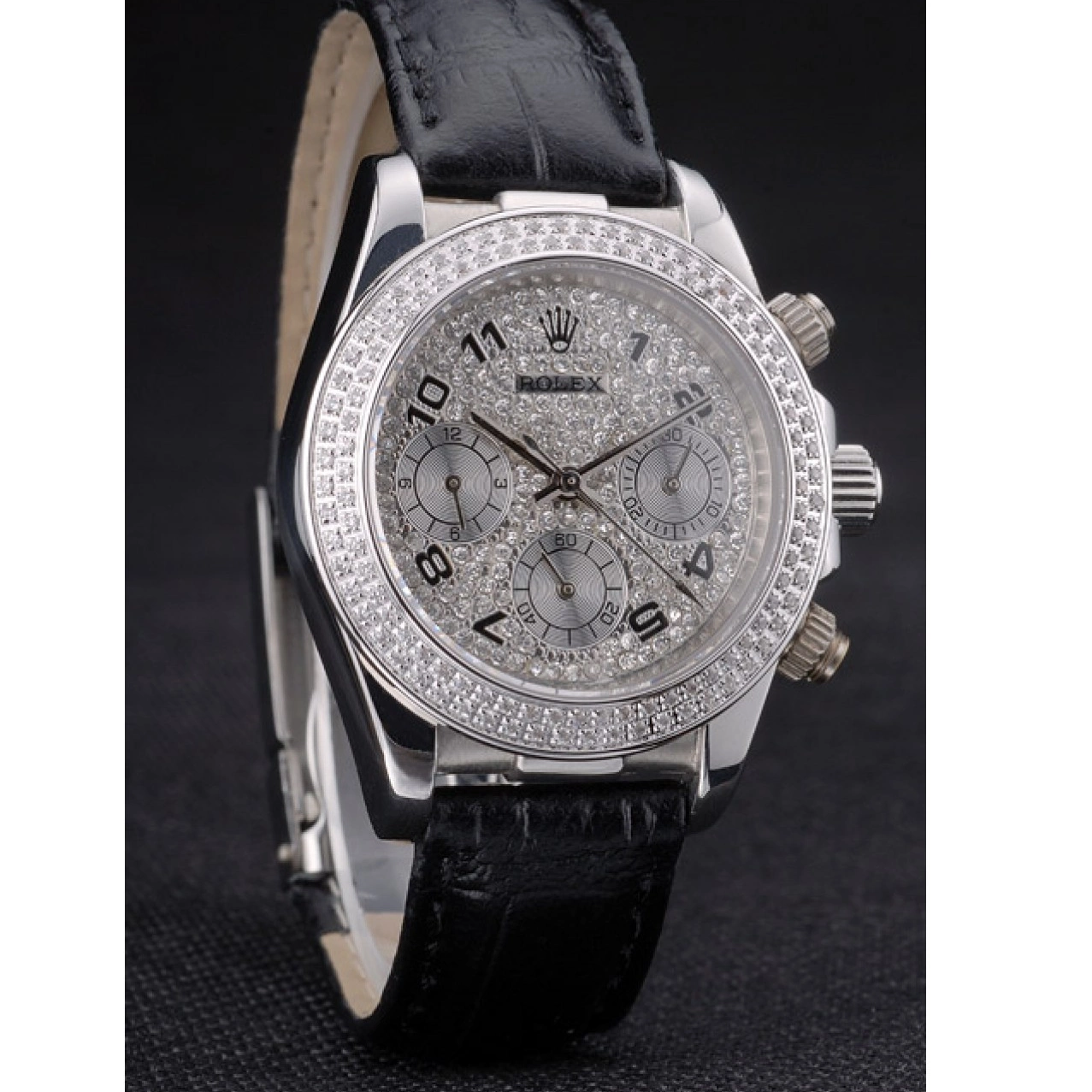 Good copy rolex watches Dial Steel Studded Studded Rolex Lady Daytona Case Crystal Crystal Bezel Stainless 0210