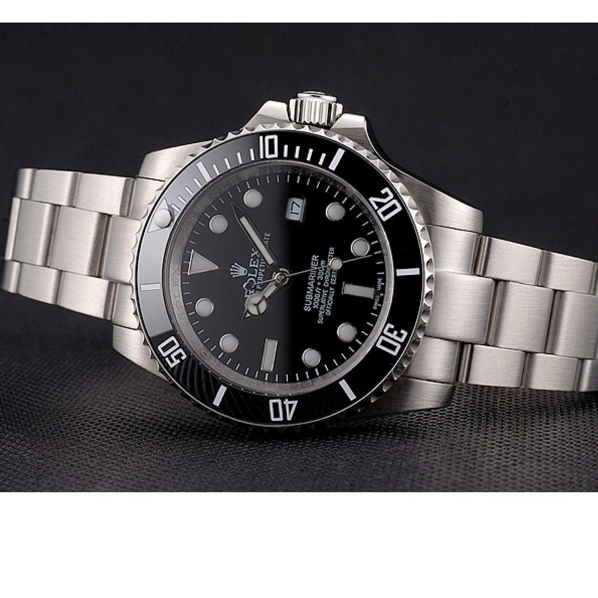 Good copy rolex watches Submariner Steel Rolex Stainless And Bracelet Dial Bezel Black Date Swiss Small And Case 0212