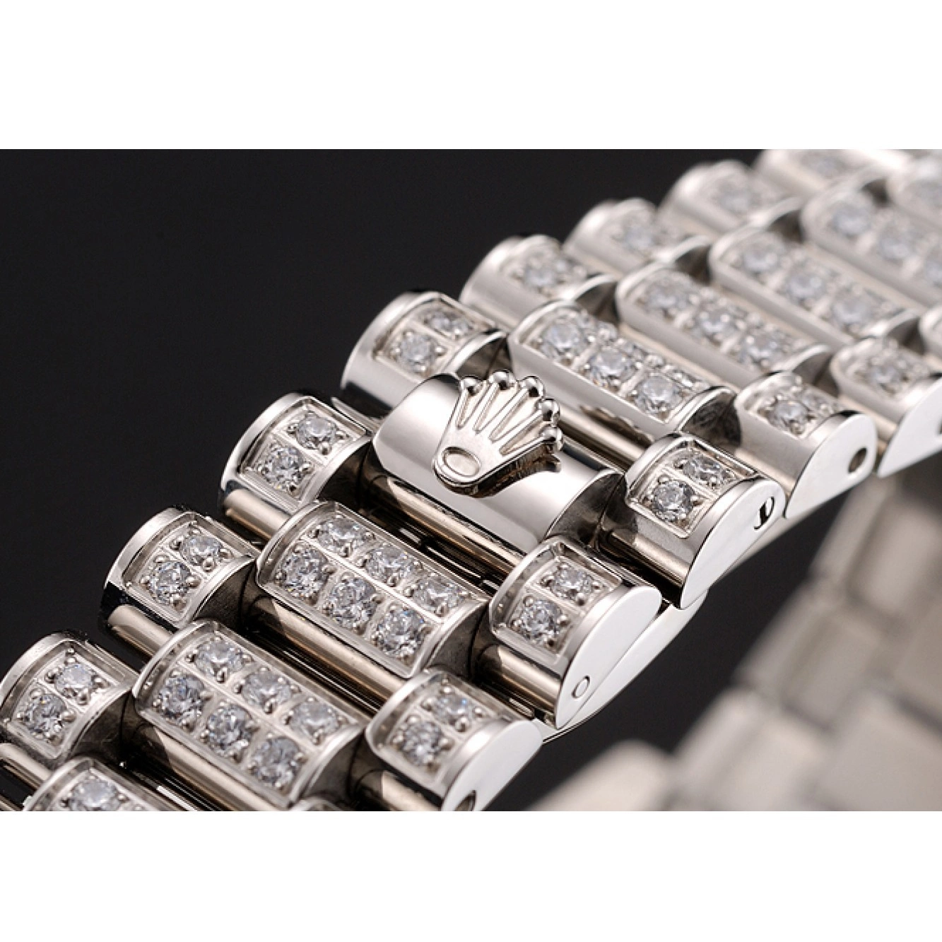 Rolex aaa copy Rolex Swiss Diamond Diamond Bracelet Dial Diamond 1453950 Case Day-Date Pave 0208