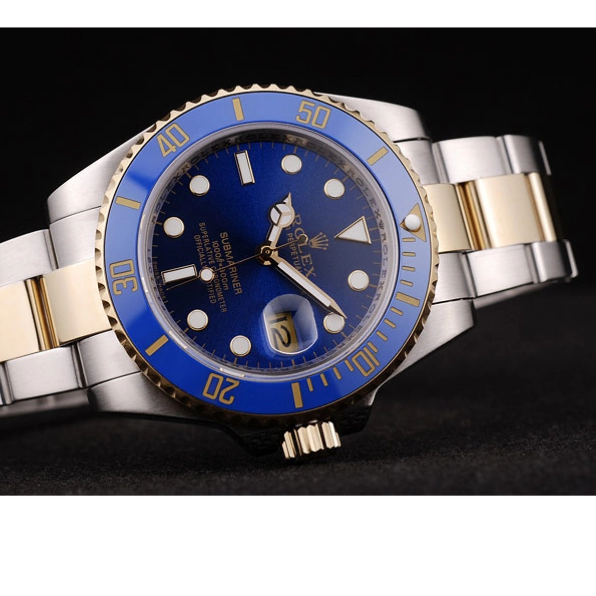 Rolex aaa copy Bezel 98230 Blue Dial Submariner Blue Rolex 0225