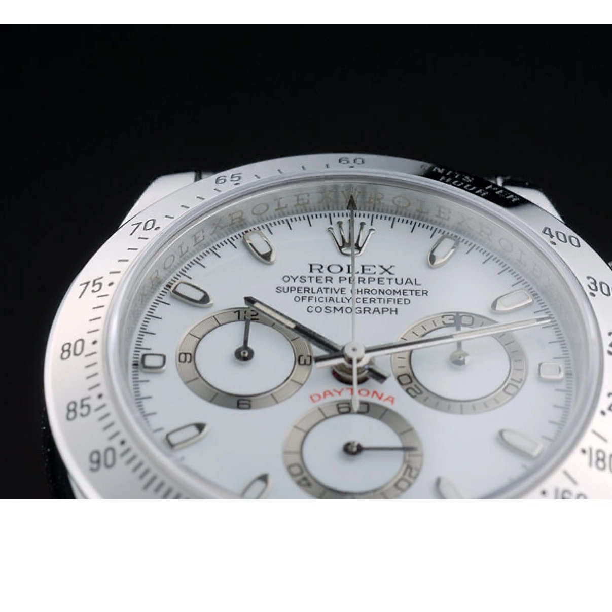 Good copy rolex watches 80297 Rolex Steel Dial Swiss White Stainless Bracelet Daytona 0210