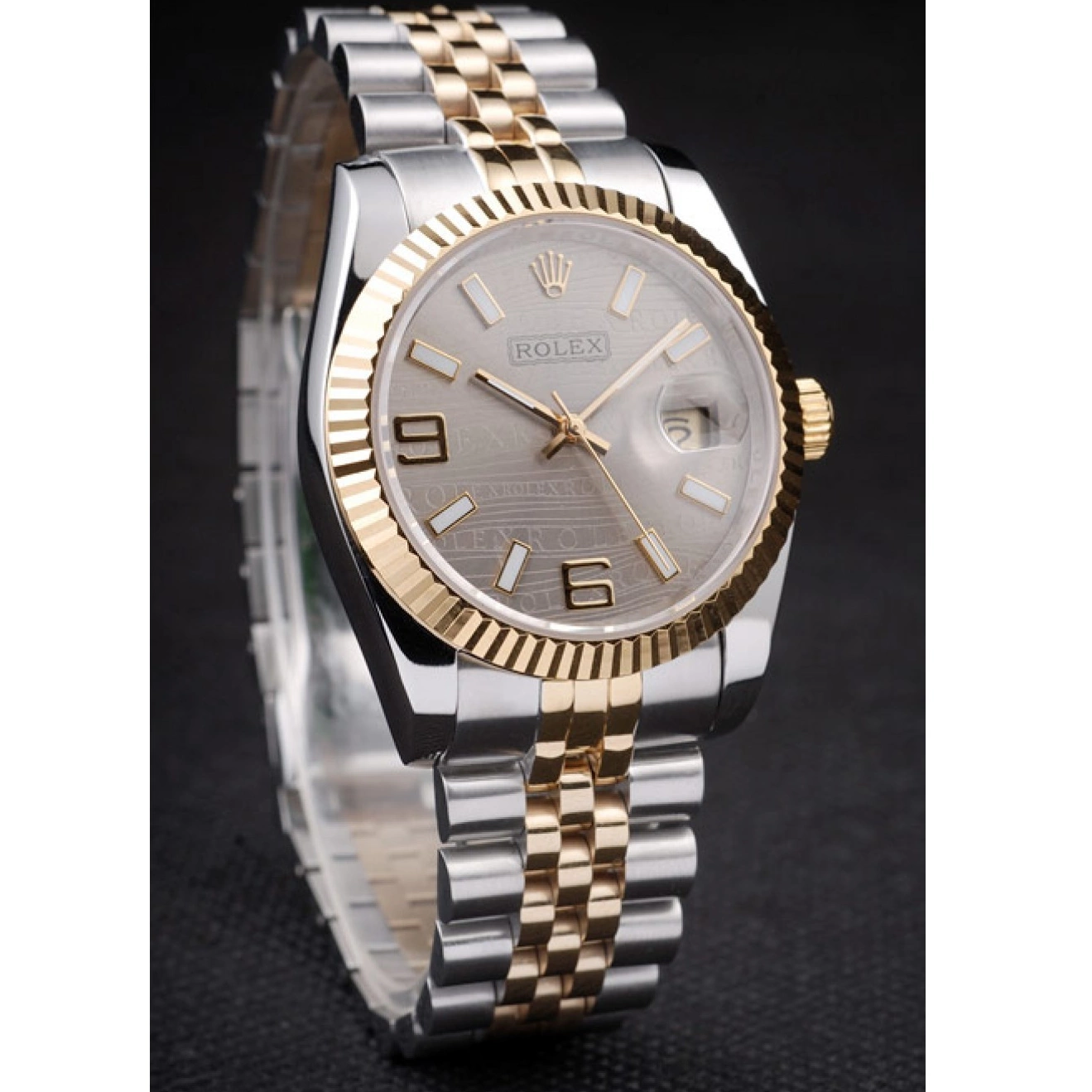 Good copy rolex watches Dial Stainless Silver Rolex Plated 18k 98085 Gold Tone DateJust Two Steel 0212