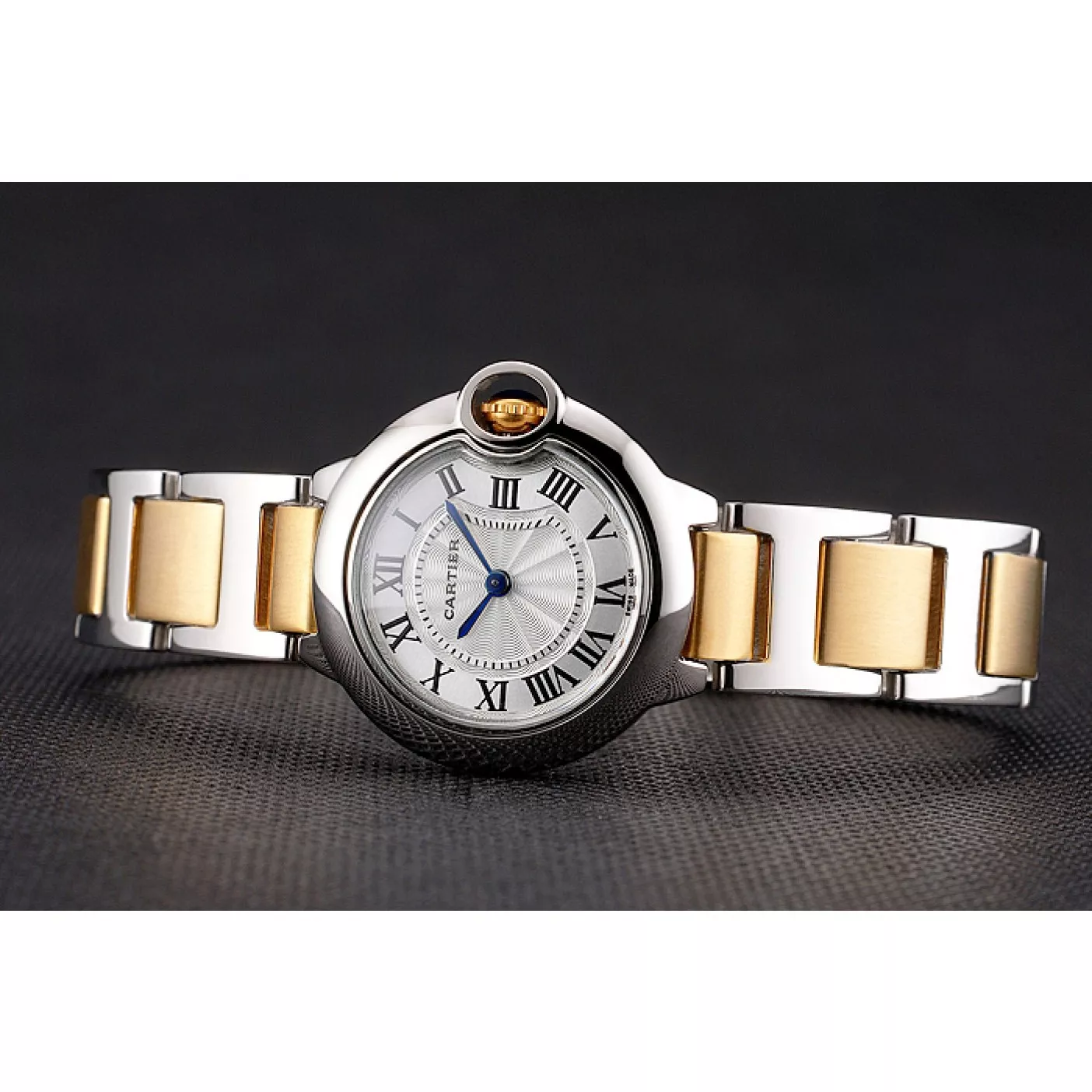 Rolex aaa copy Cartier Ballon Bleu 30mm White Dial Stainless Steel Case Two Tone Bracelet 0204