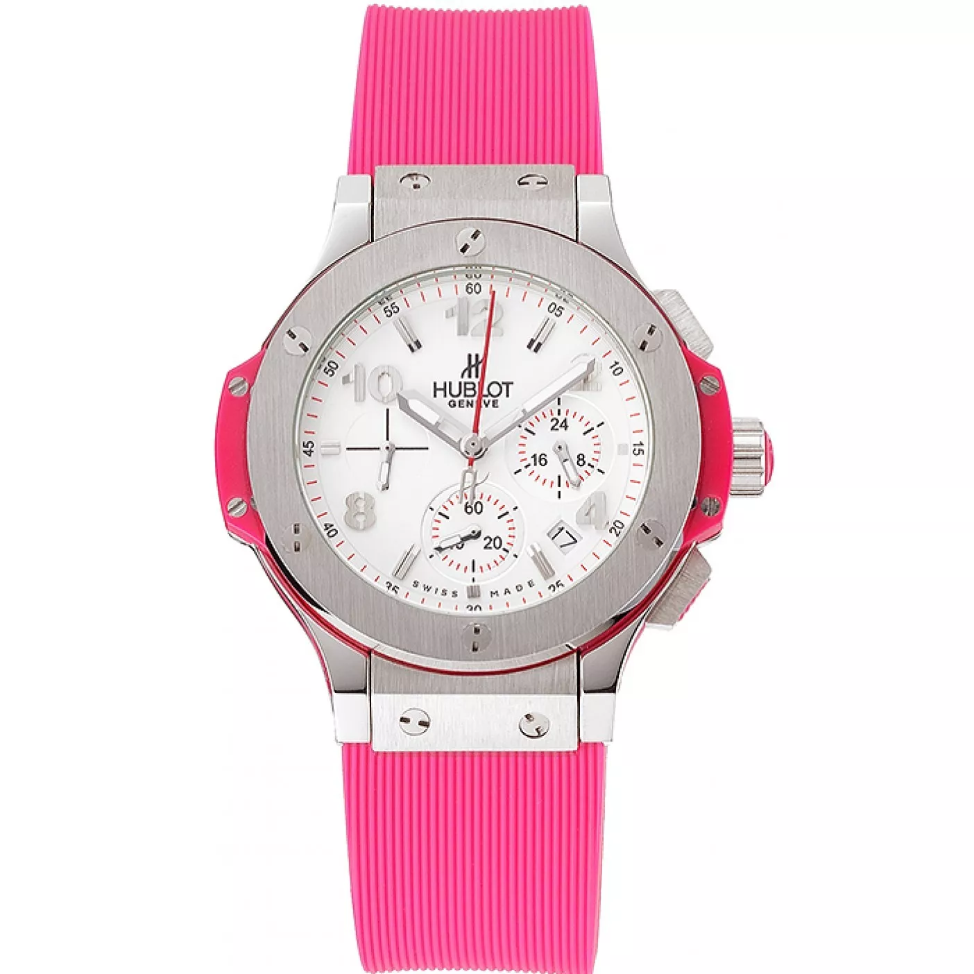 Good copy rolex watches Hublot Big Bang Pink Strap White Dial Watch 0202