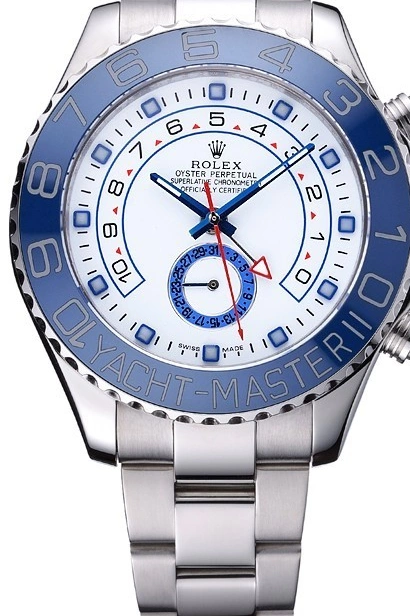 AAA replica watch Yacht Master White 622269 Steel Stainless Bracelet Bezel Rolex Dial II Blue 0221