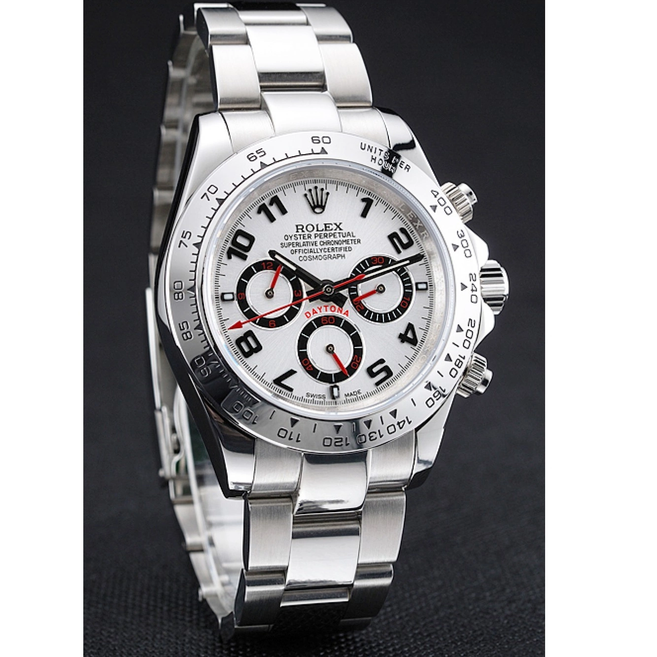 Rolex copies cheap 1454242 White Bezel Dial Cosmograph Steel Daytona White Stainless Rolex 0210