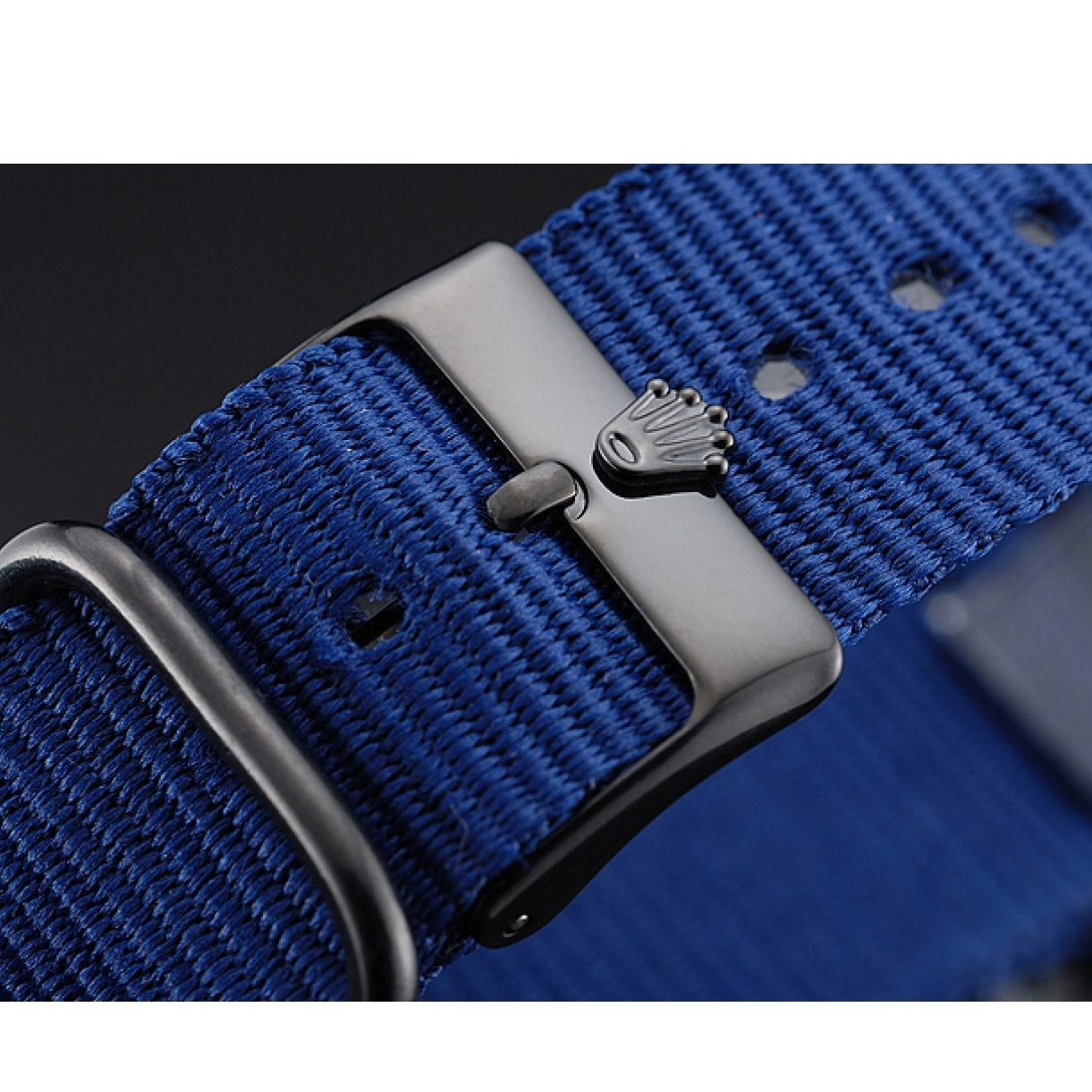 AAA replica watch Milgauss 622005 Strap Blue Rolex Nylon Bamford 0215