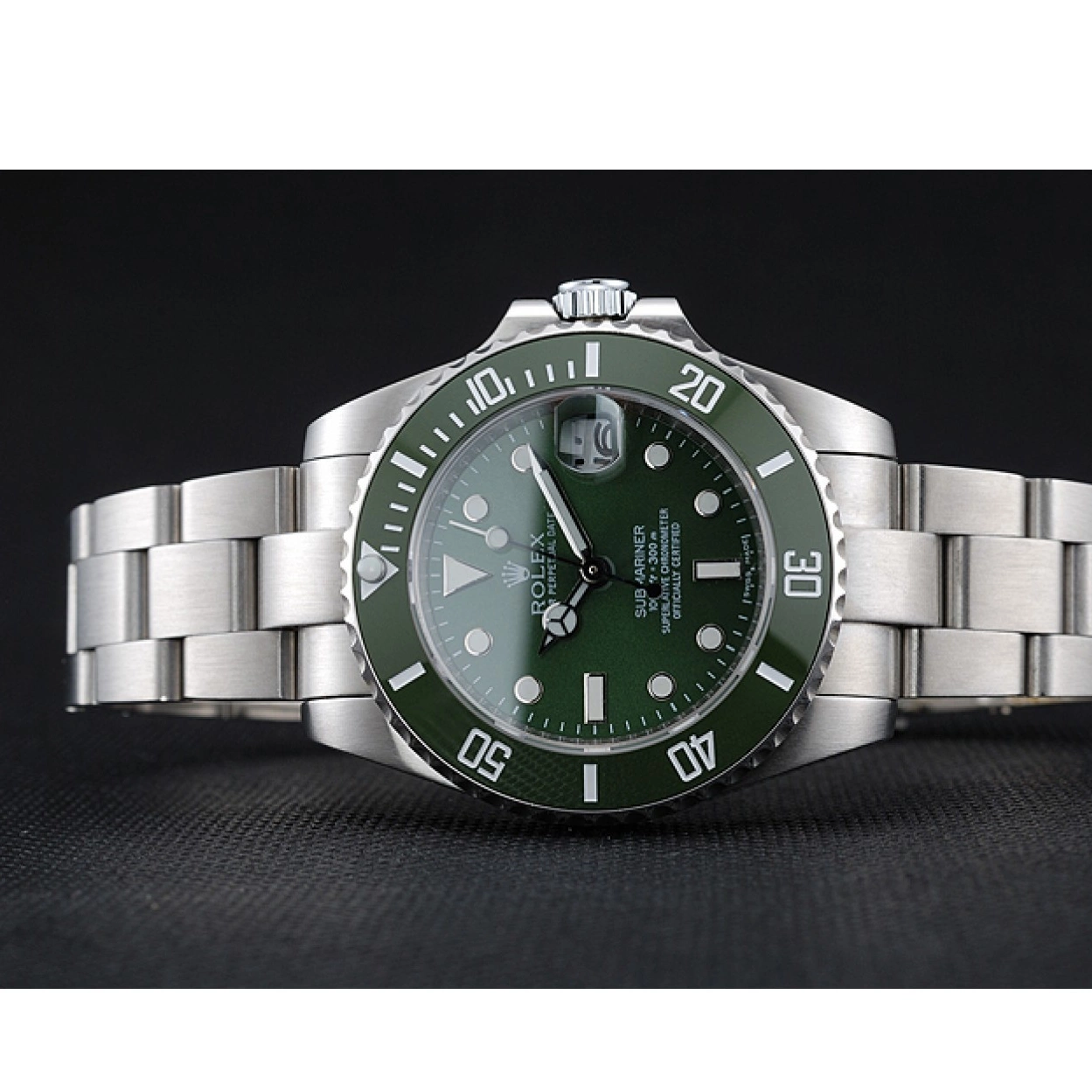 Rolex aaa copy Stainless Green Submariner Bracelet Steel Dial 1454151 Rolex 0217