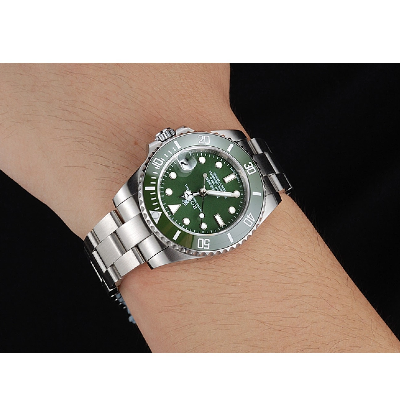 Rolex aaa copy Stainless Green Submariner Bracelet Steel Dial 1454151 Rolex 0217