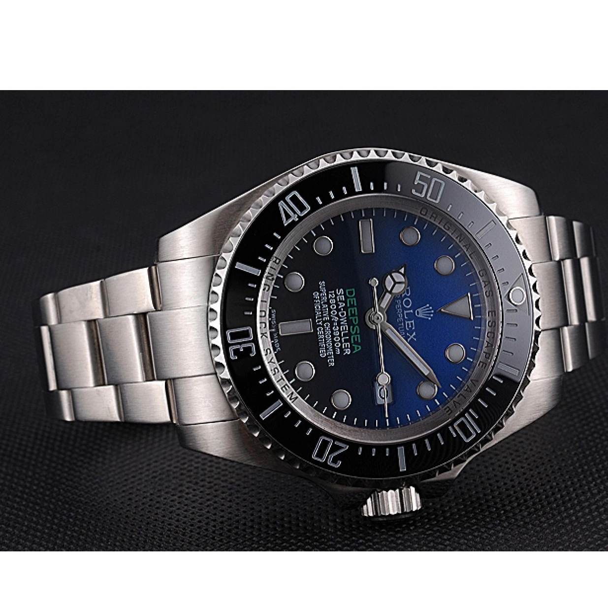 AAA replica watch Steel Black 622847 James Cameron Stainless And Dweller Swiss Case Dial Deepsea Bracelet 0214