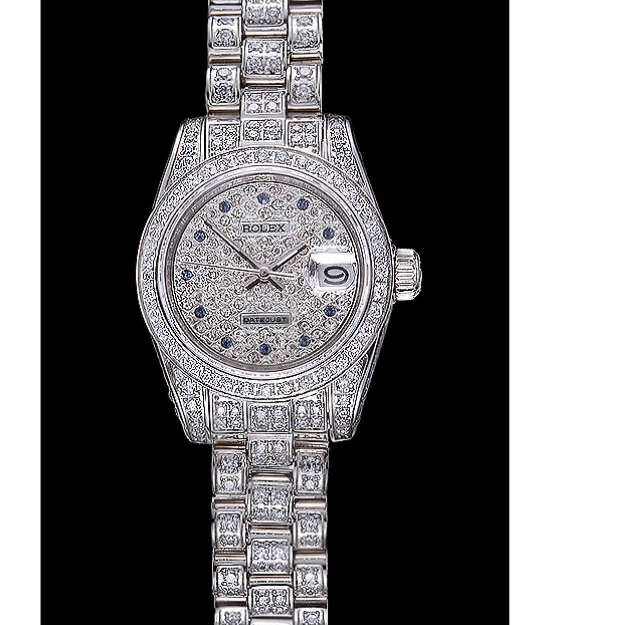 AAA replica watch 622022 Steel DateJust Stainless Swiss Rolex Diamond Dial 0218