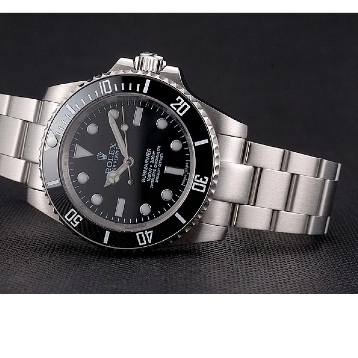 AAA replica watch Bracelet Dial And And Rolex No Submariner Bezel Case Stainless Black Steel Date Swiss 0222