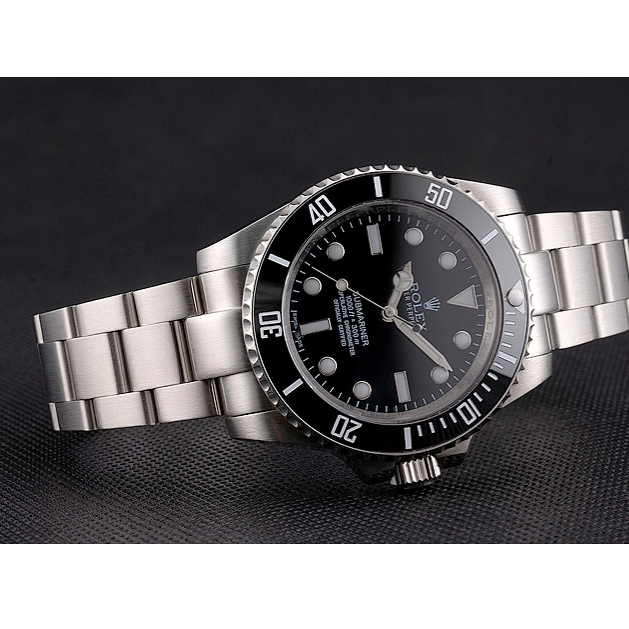 AAA replica watch Bracelet Dial And And Rolex No Submariner Bezel Case Stainless Black Steel Date Swiss 0222