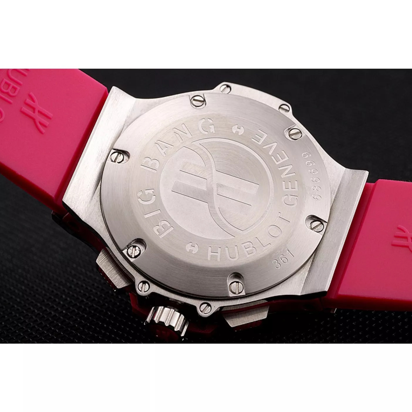 Good copy rolex watches Hublot Big Bang Pink Strap White Dial Watch 0202