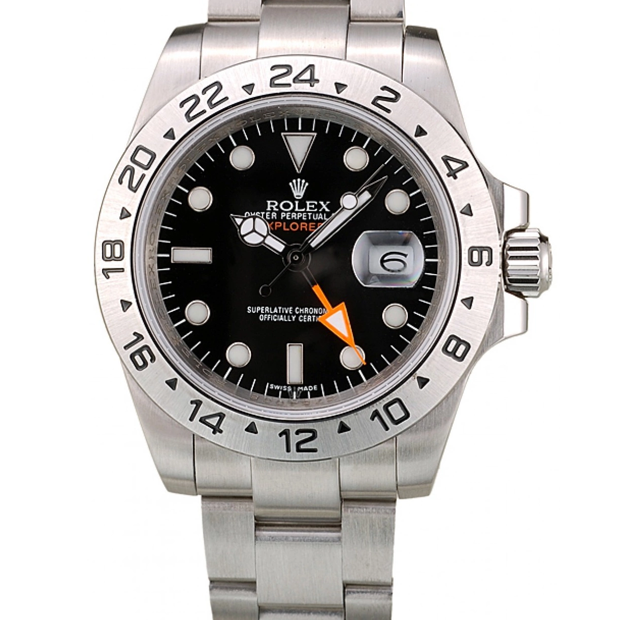 Rolex aaa copy Stainless Watch Explorer Rolex Steel Dial Bezel Black 0219