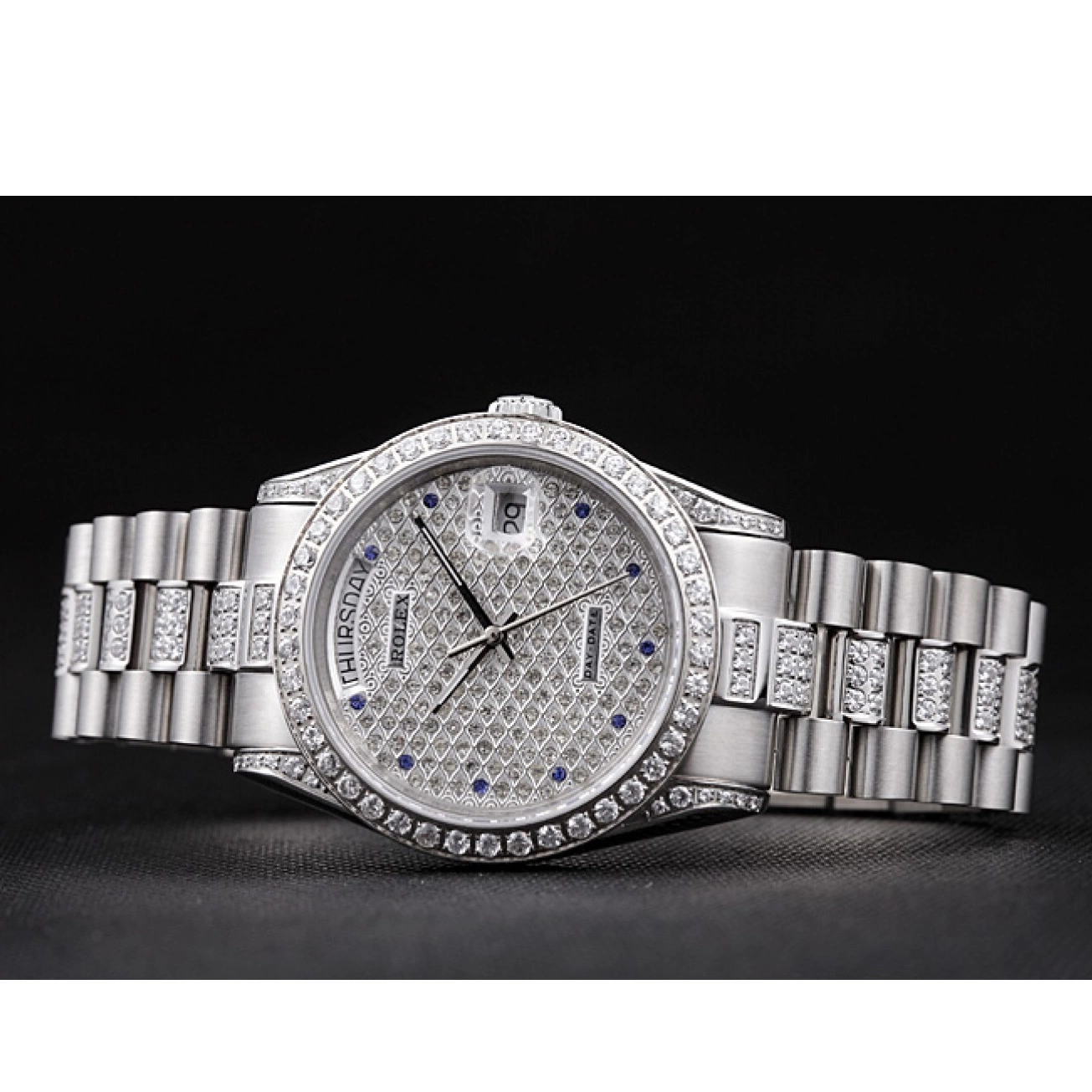 Rolex aaa copy Swiss 621612 Rolex Day-Date Diamonds-srl182 0220