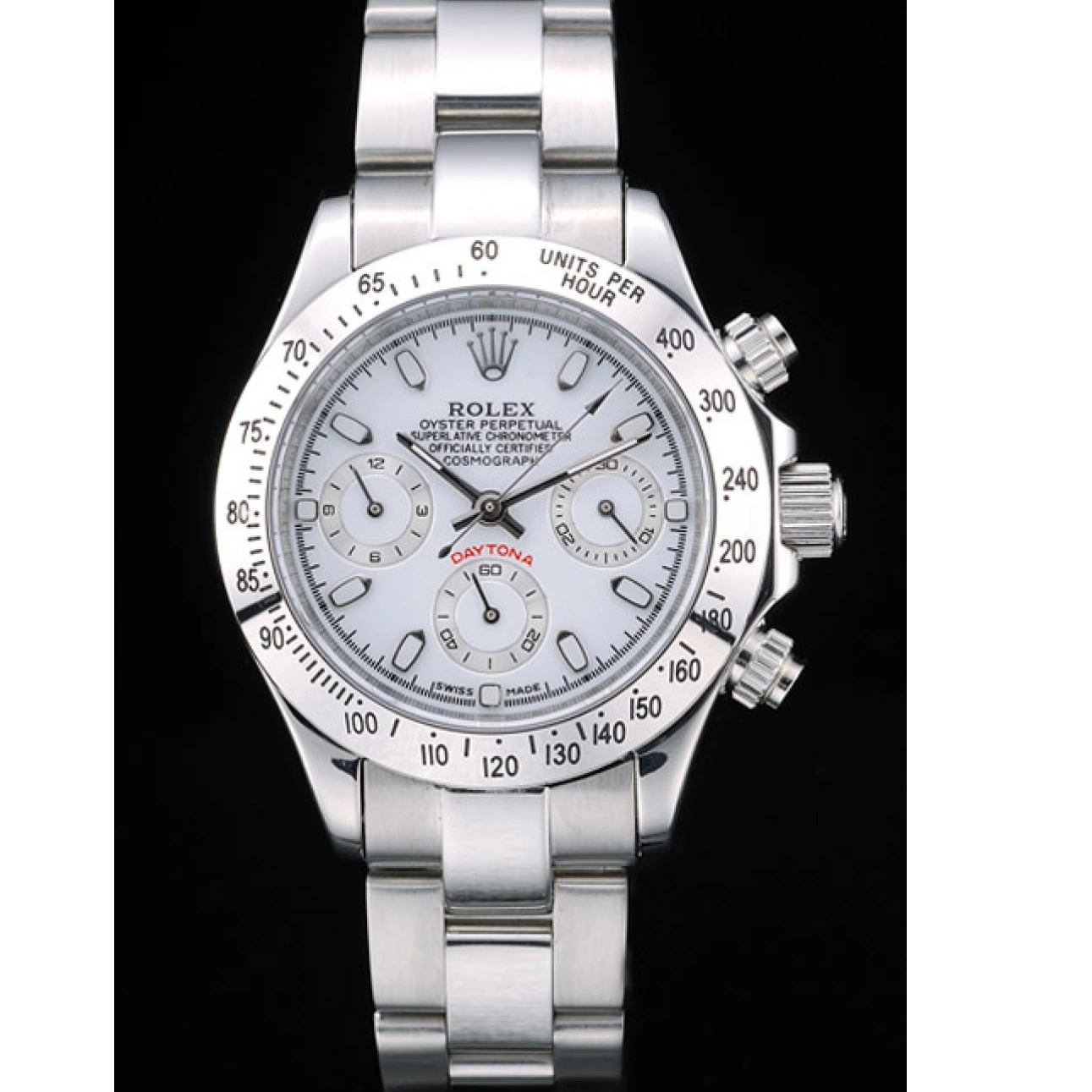 AAA replica watch Tachymeter White Dial Lady Rolex Daytona Stainless Case Steel 0215