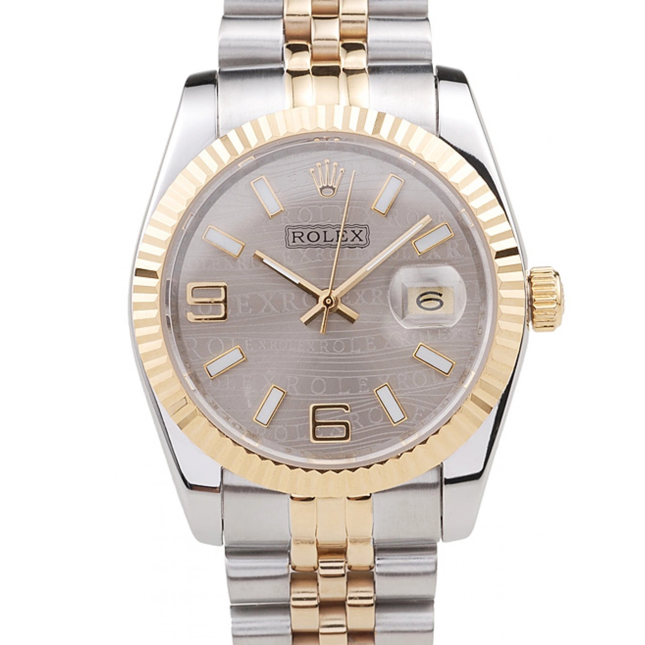 Good copy rolex watches Dial Stainless Silver Rolex Plated 18k 98085 Gold Tone DateJust Two Steel 0212