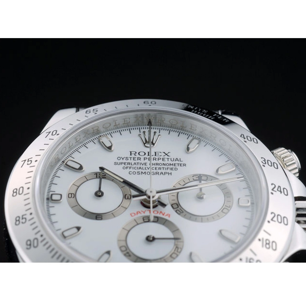 AAA replica watch Dial White Rolex Daytona Steel Swiss Stainless Bracelet 80297 0217