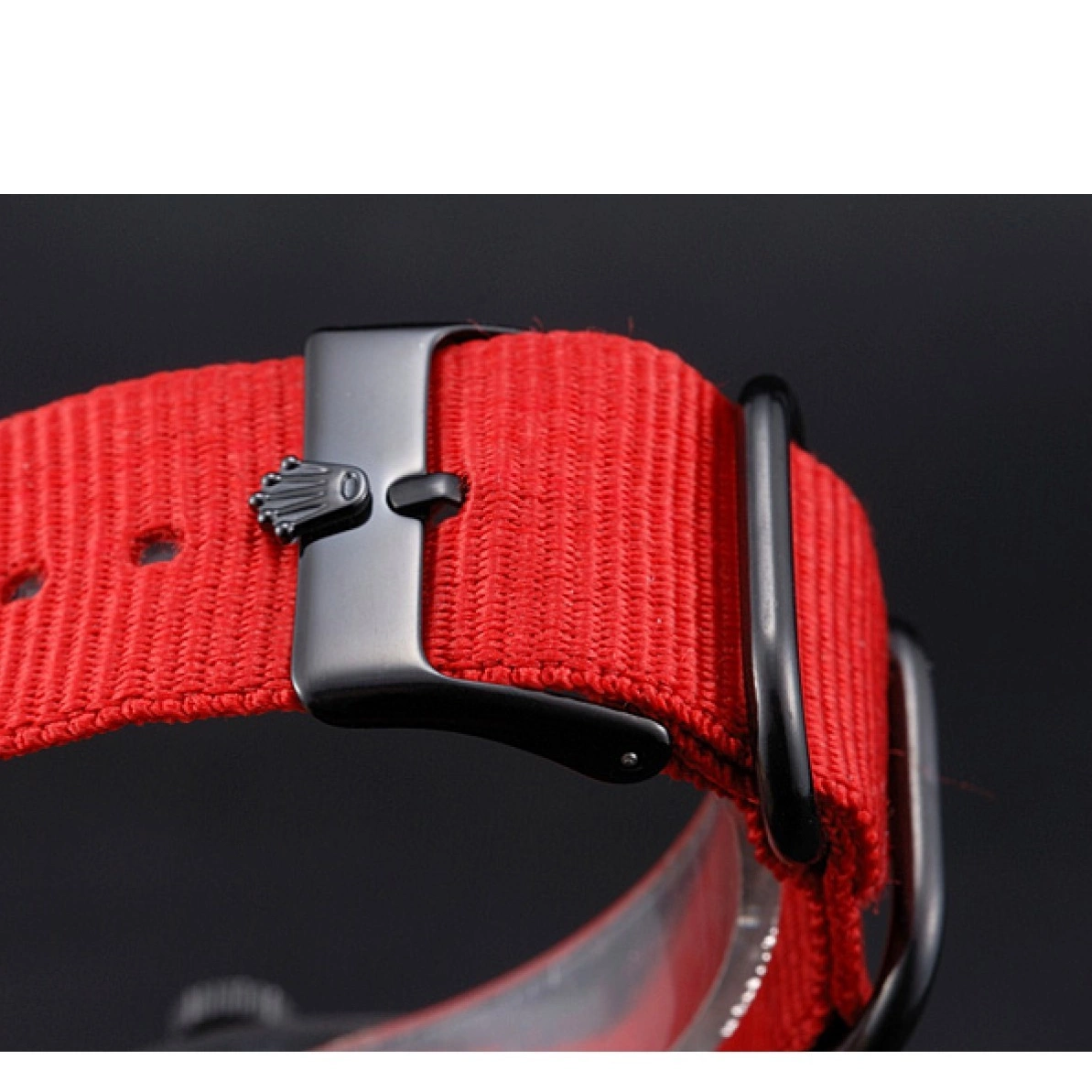 Rolex aaa copy Bamford 622002 Nylon Red Milgauss Rolex Strap 0220