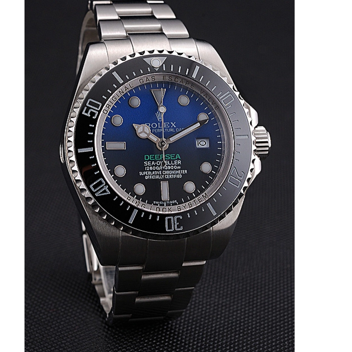 AAA replica watch Steel Black 622847 James Cameron Stainless And Dweller Swiss Case Dial Deepsea Bracelet 0214