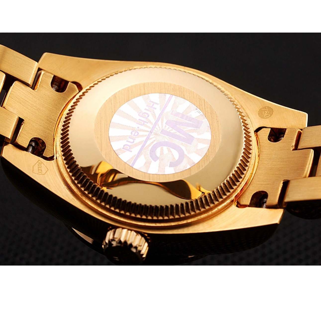 Good copy rolex watches Diamond Dial Pave Swiss Bracelet Diamond Gold 1453955 DayJust Rolex 0216