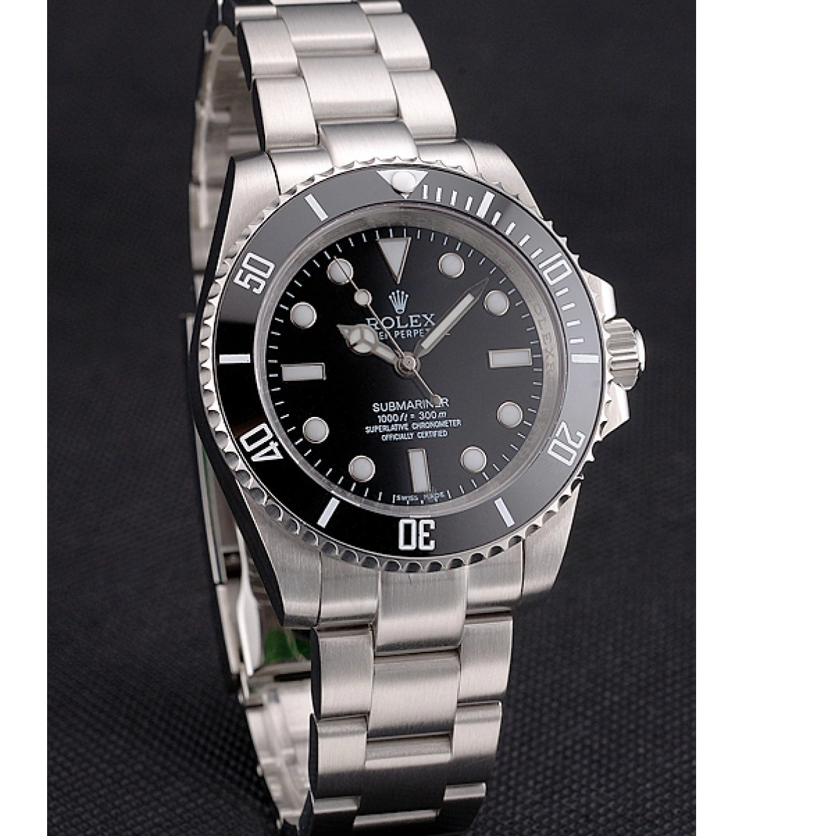 AAA replica watch Bracelet Dial And And Rolex No Submariner Bezel Case Stainless Black Steel Date Swiss 0222