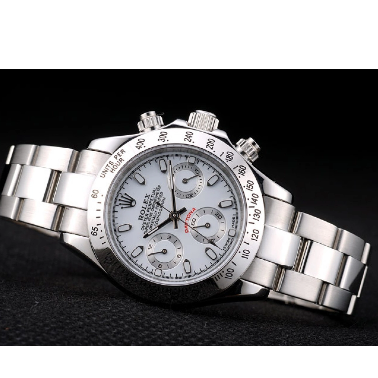 AAA replica watch Tachymeter White Dial Lady Rolex Daytona Stainless Case Steel 0215