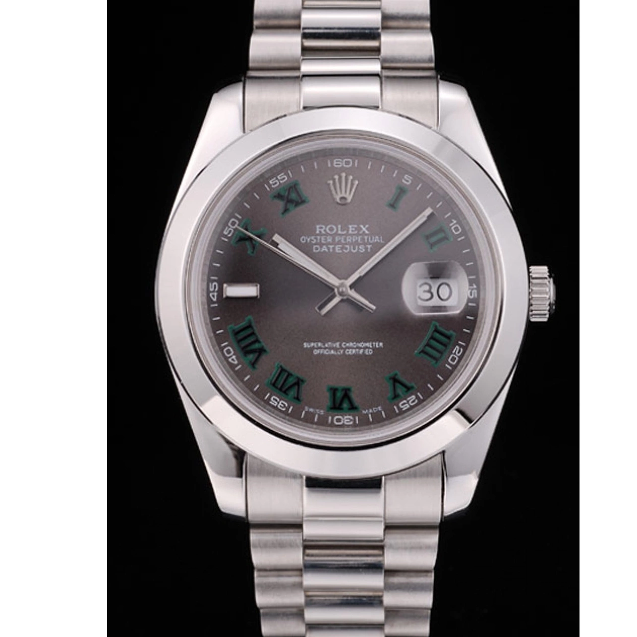 Good copy rolex watches Bezel DateJust Grey 42000 Polished Dial Rolex Stainless Steel Swiss 0223