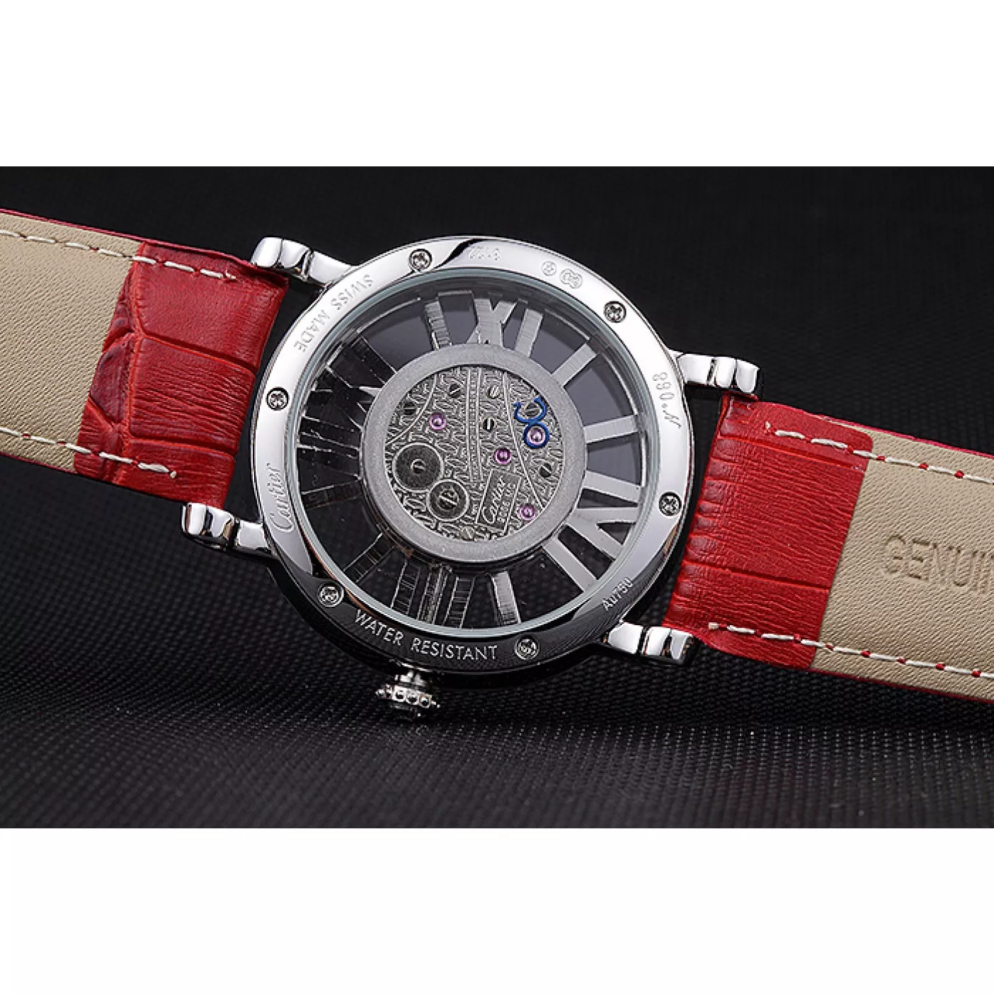 AAA replica watch Cartier Rotonde Skeleton Flying Tourbillon Red 621967 0204