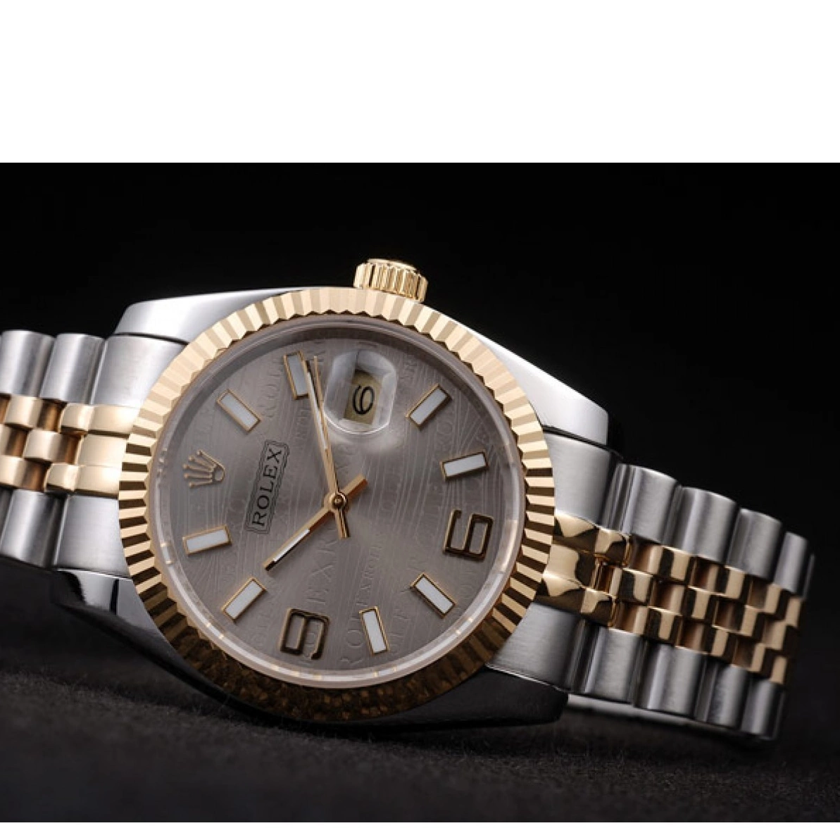 Good copy rolex watches Dial Stainless Silver Rolex Plated 18k 98085 Gold Tone DateJust Two Steel 0212