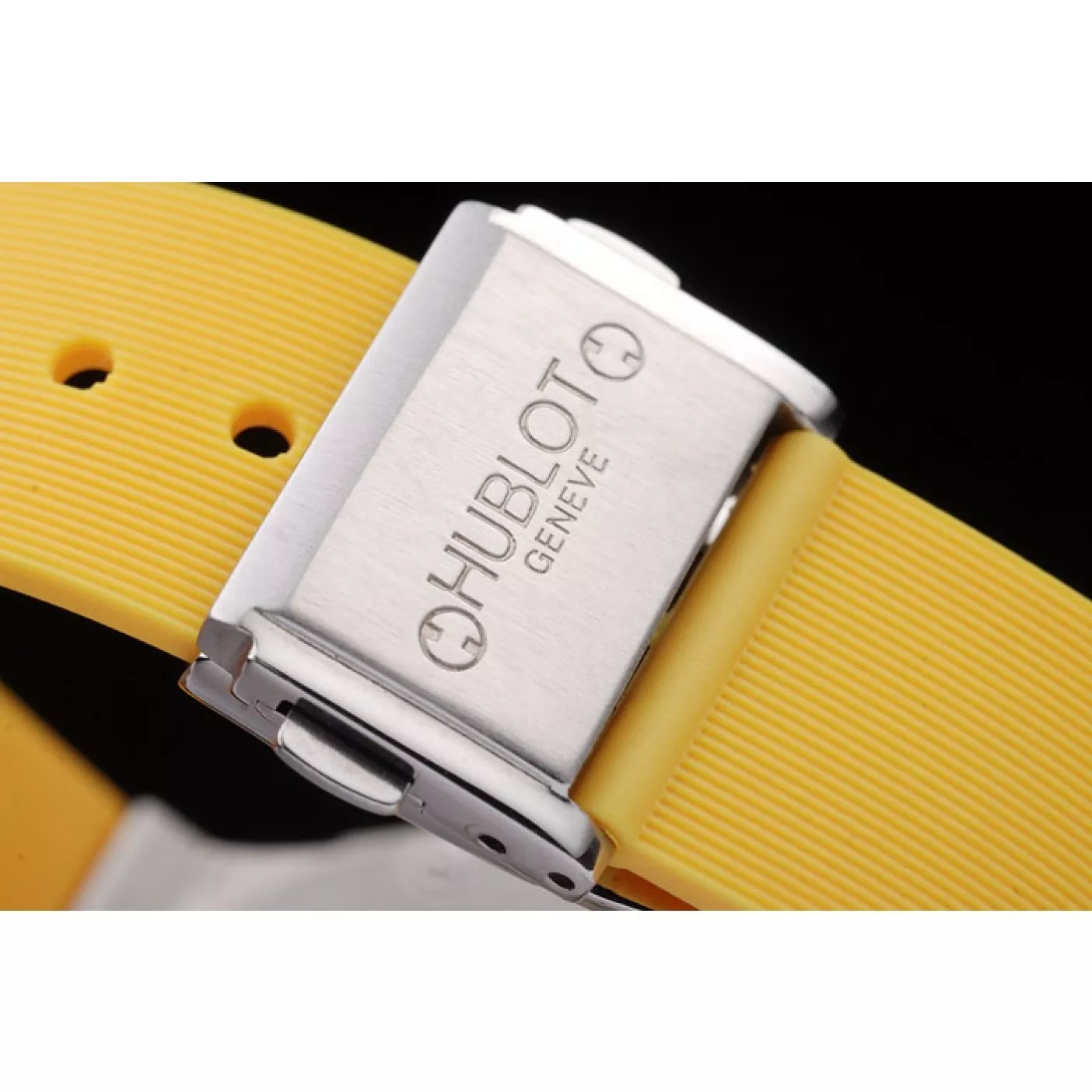 Good copy rolex watches Hublot Big Bang Yellow Strap White Dial Watch 98071 0205