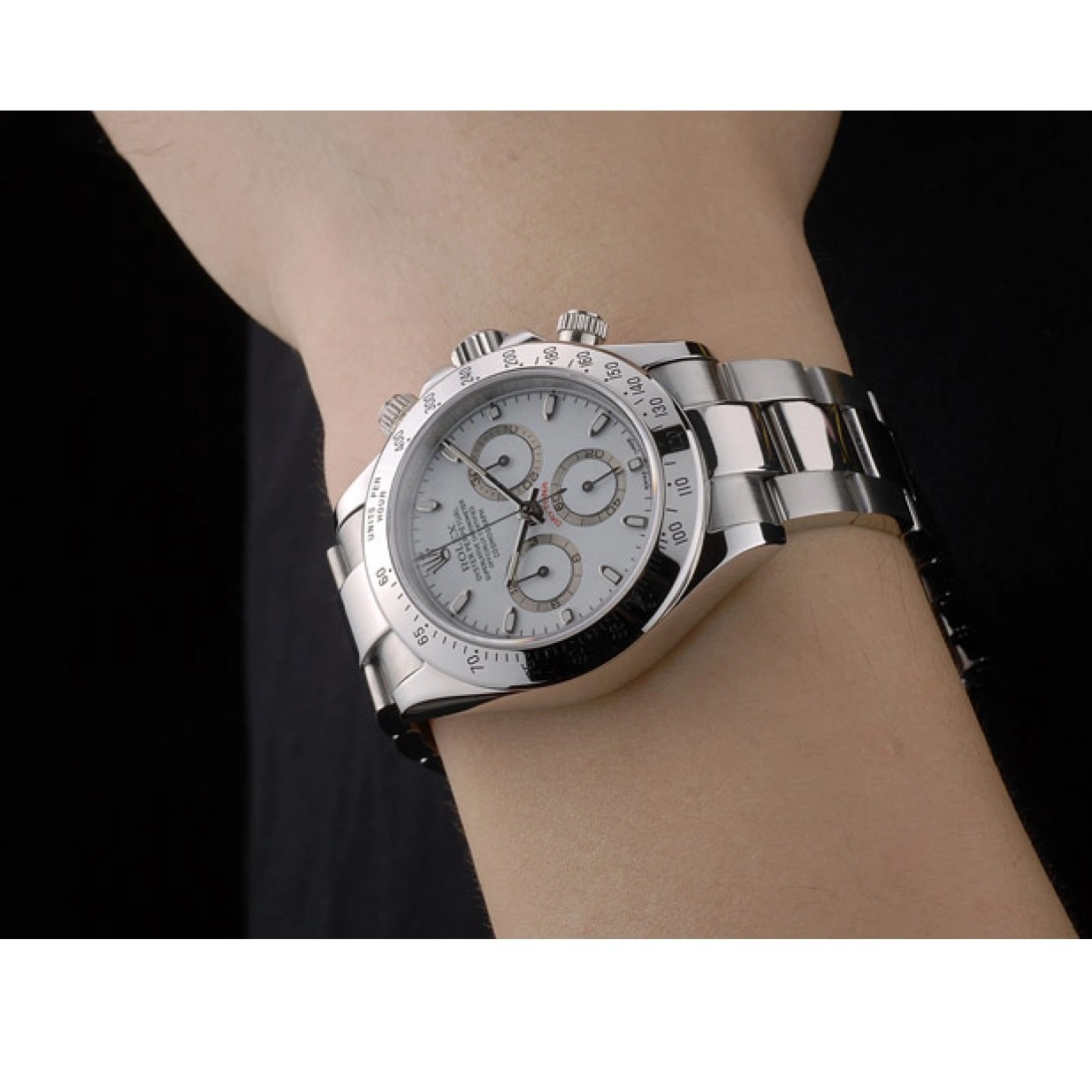 AAA replica watch Dial White Rolex Daytona Steel Swiss Stainless Bracelet 80297 0217