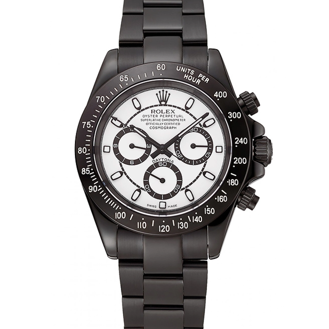 Good copy rolex watches Dial Black Staineless Daytona Steel Rolex Midnight White 1454021 Bracelet 0224